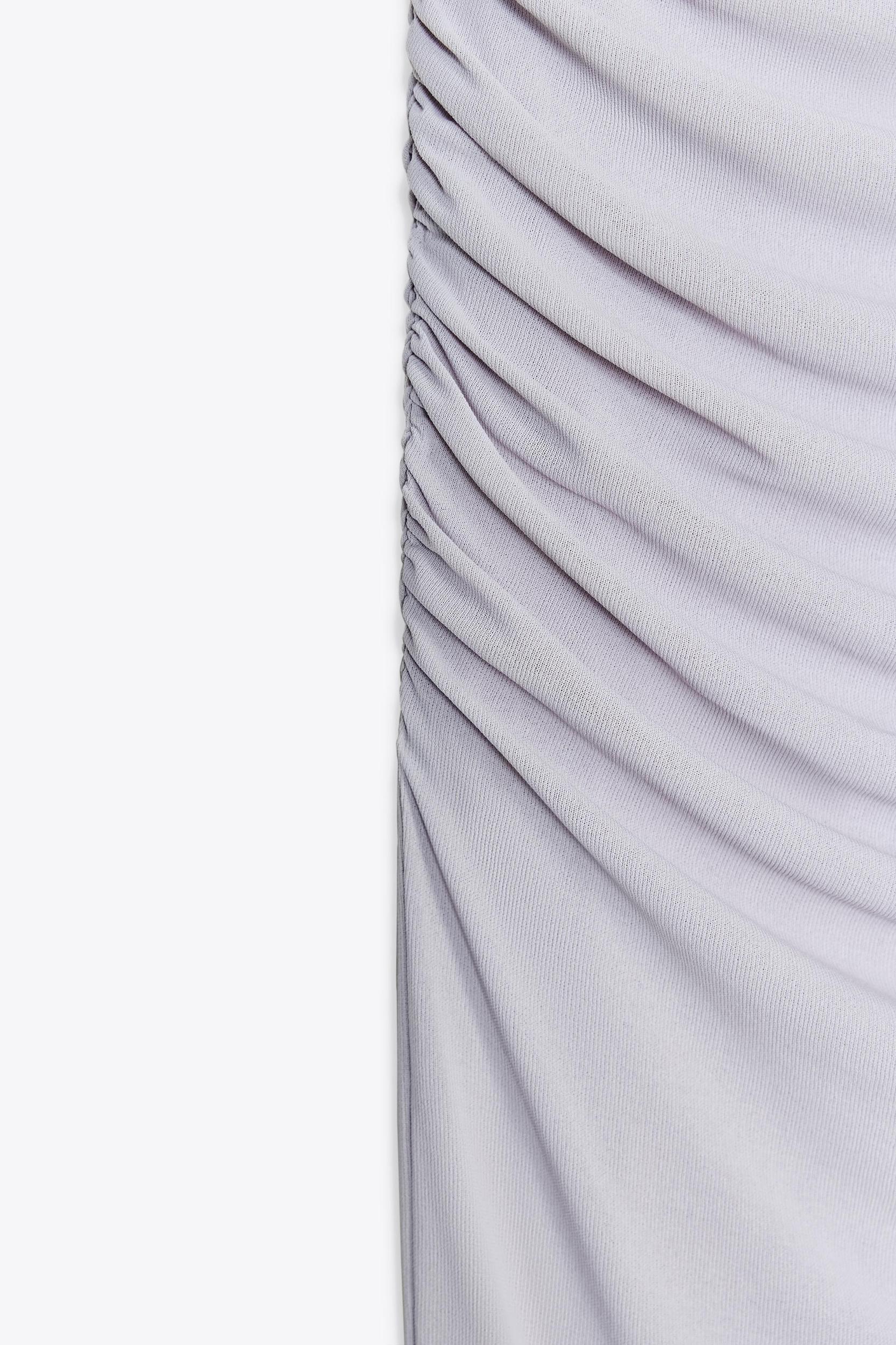 LINEN SKIRT WITH RUCHING Product Image