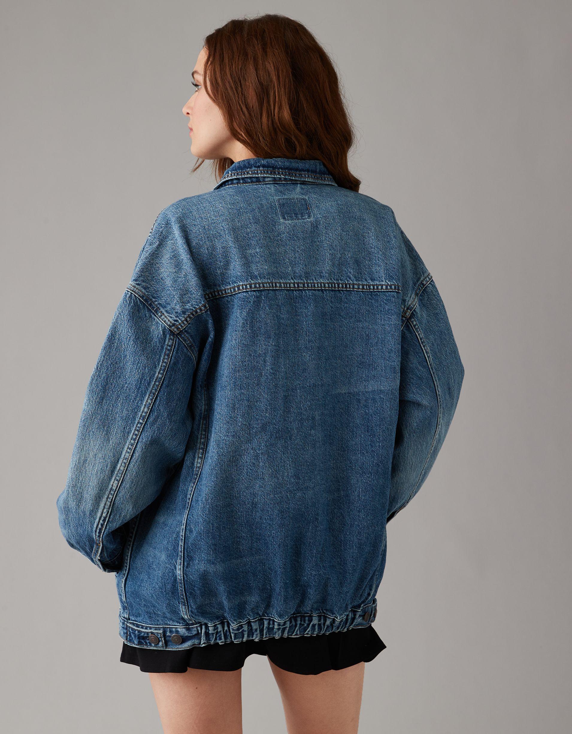 AE Strigid Oversized Boyfriend Denim Jacket Product Image