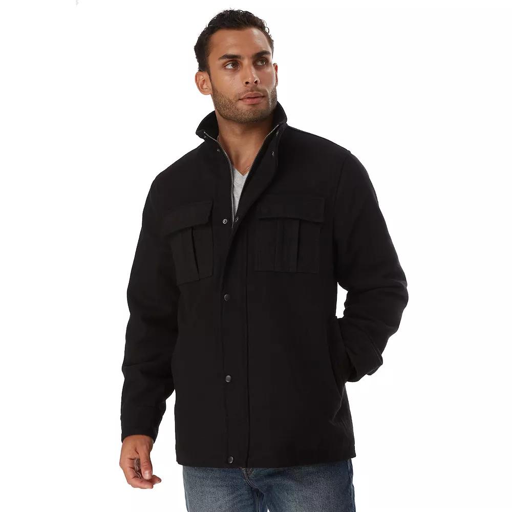 Men's Apt. 9® Wool Zip Front Coat,  Product Image