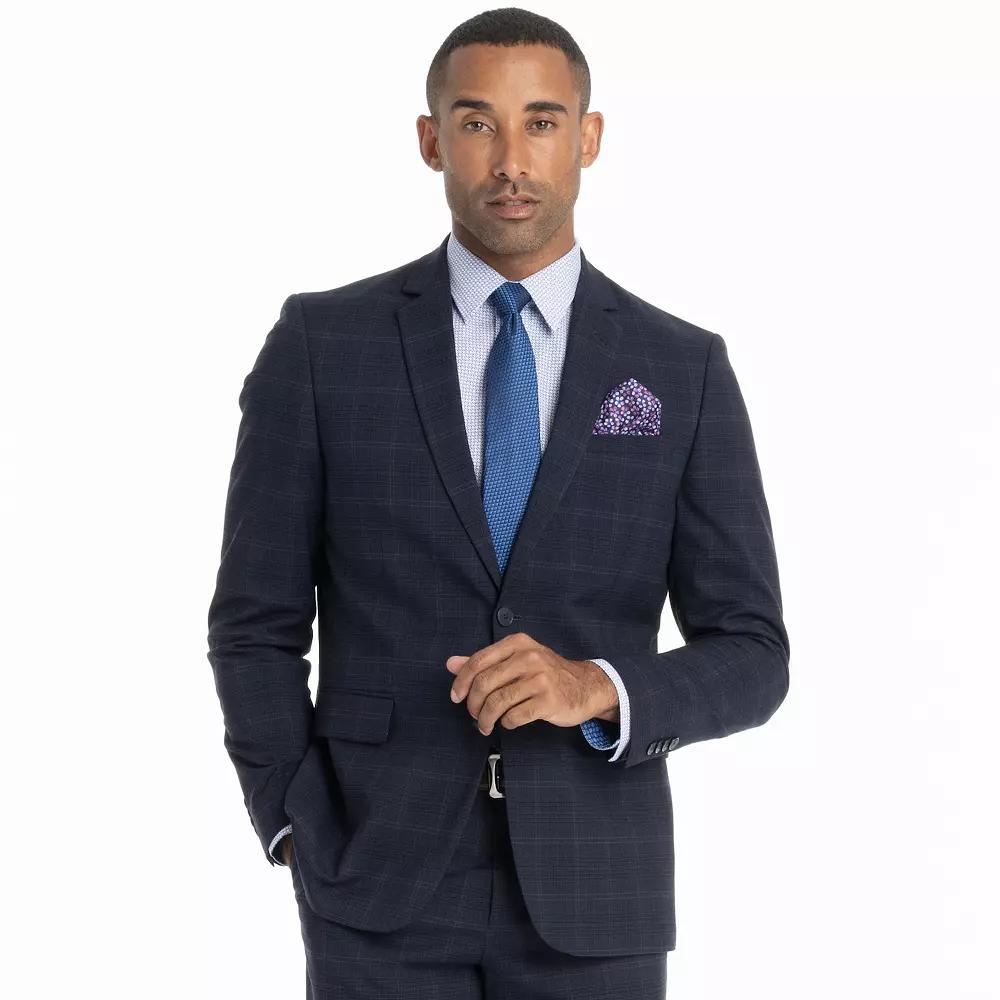 Mens Nick Graham Broadway Slim Fit Suit Jacket Blue Plaid Product Image
