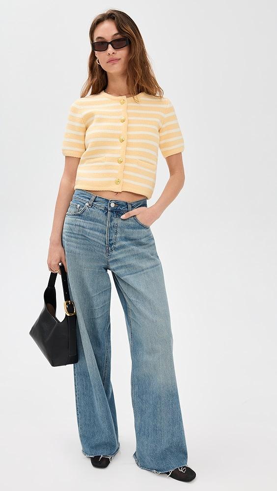 English Factory Knit Striped Sweater Cardigan | Shopbop Product Image