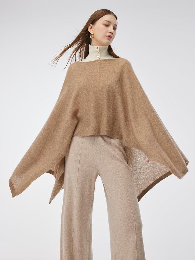 100% Cashmere Women Poncho Sweater Product Image