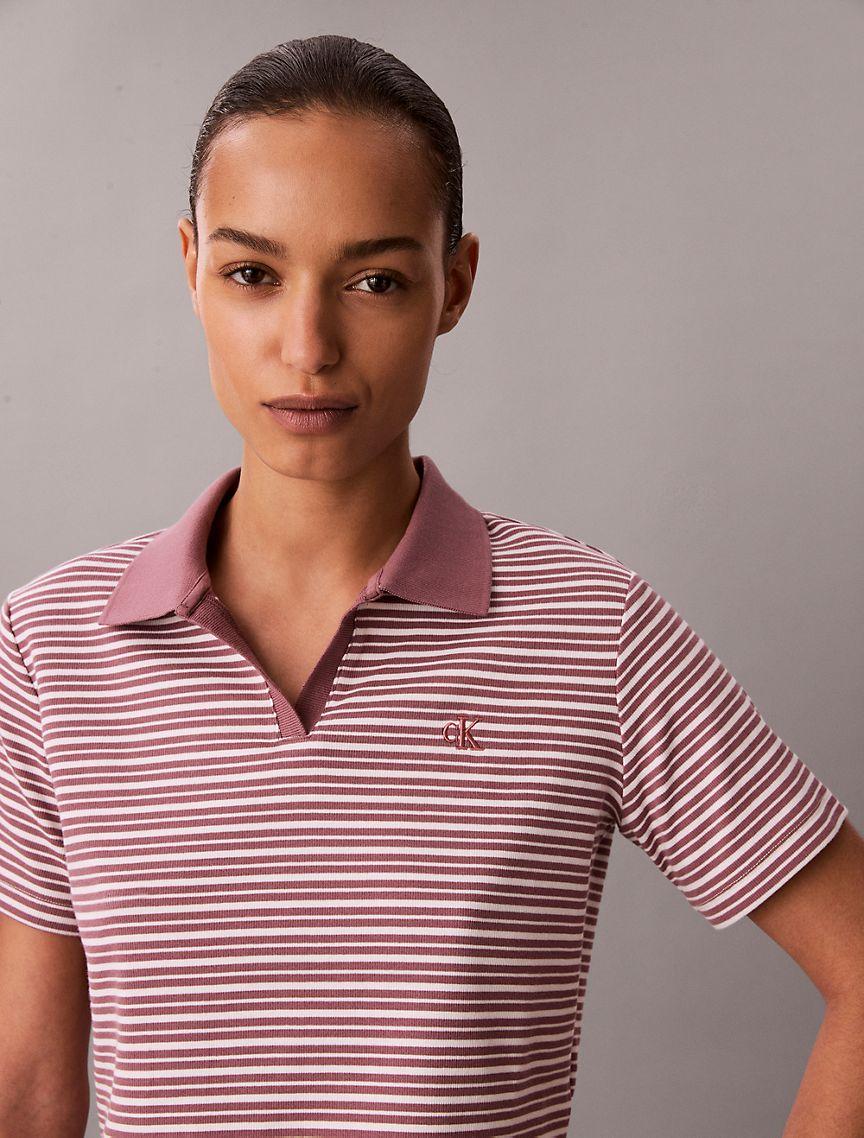 Cotton Contour Rib Polo Tee Product Image