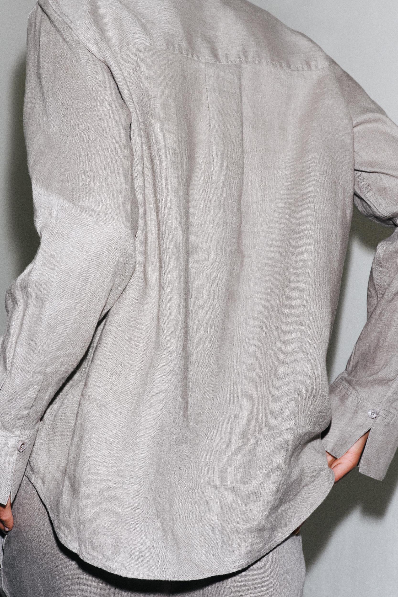 100% LINEN SHIRT ZW COLLECTION Product Image