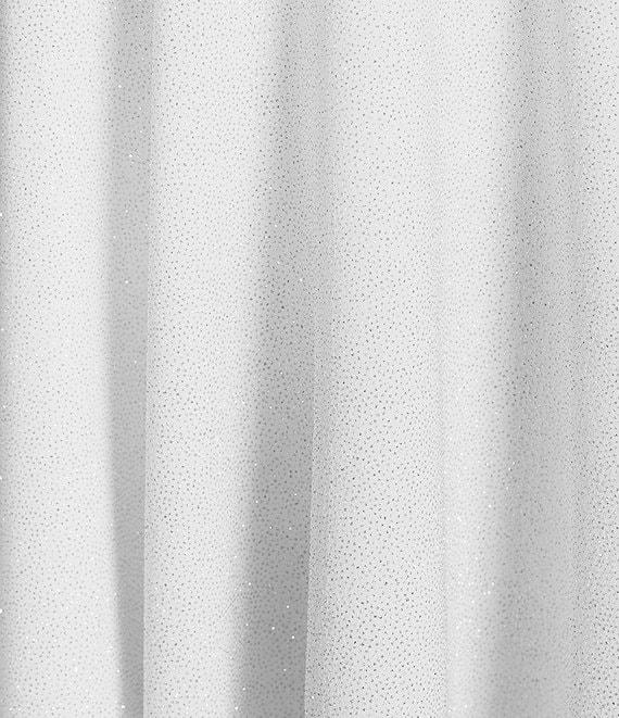 Honey and Rosie Wide Strap V-Neck Fit & Flare Double Hem Glitter Dress Product Image