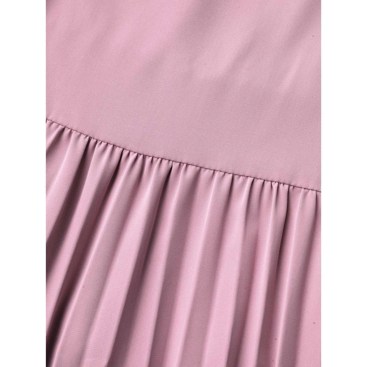 Plus Size Color-Block Stretchy Waist-Cinched Pockets Dress Indigo Women At the Office Belted Boat Neck Long Sleeve Curvy BloomChic 10/M Product Image