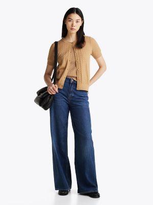 Mini Cable Knit Wool-Blend Cardigan Product Image