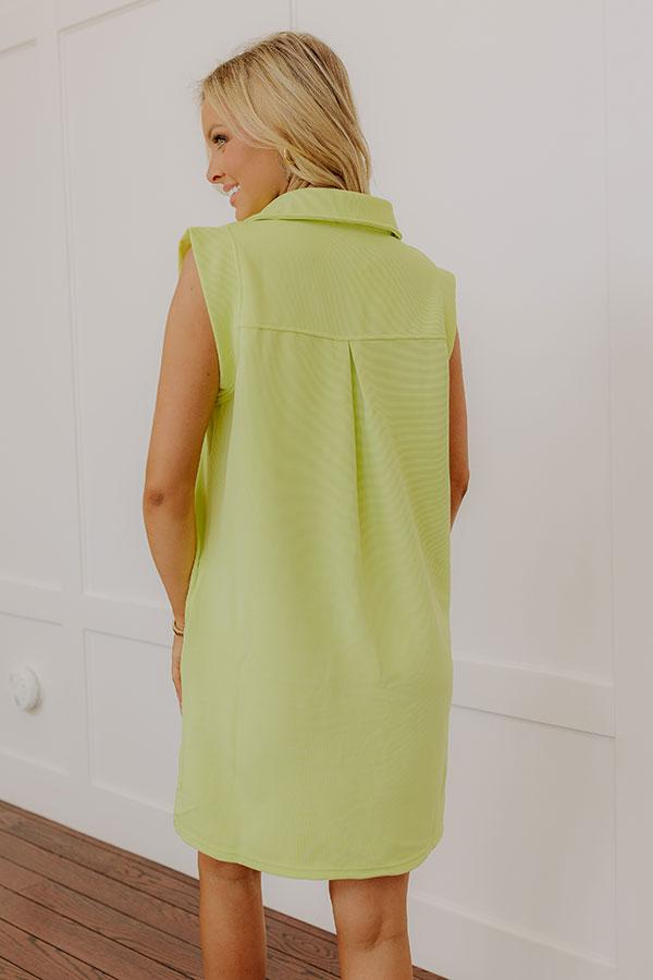 Coastal Dreamer Mini Dress in Lime Punch Product Image