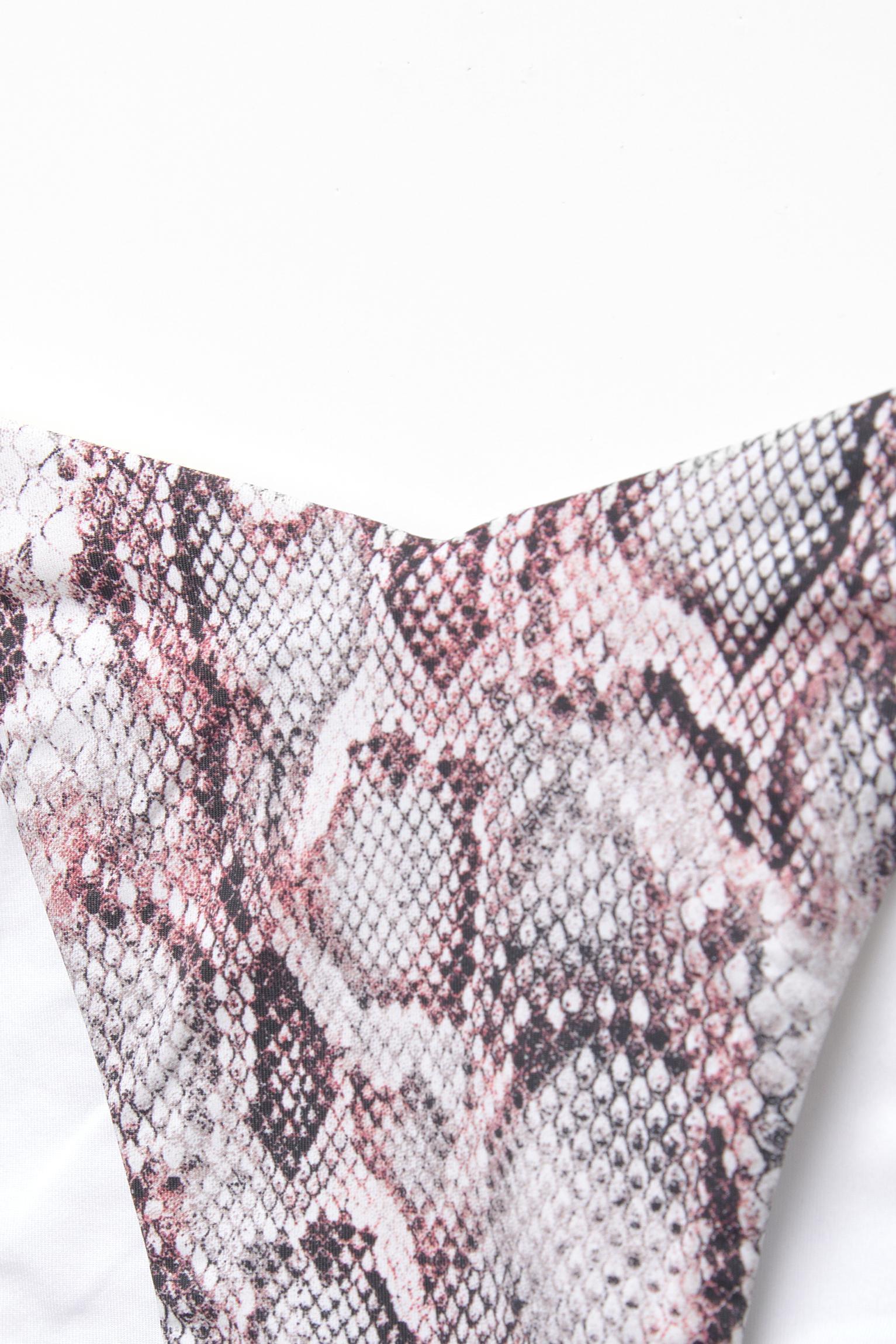 Snakeskin print bikini bottoms Product Image