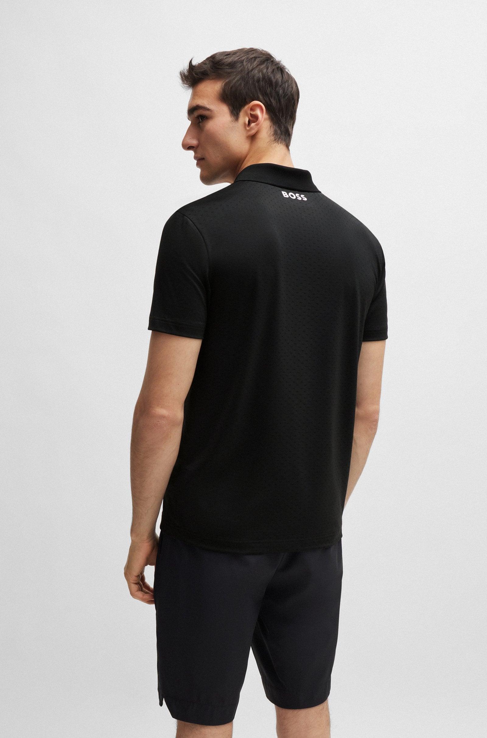 Boss Jacquard Polo Shirt With Contrast Logo Product Image
