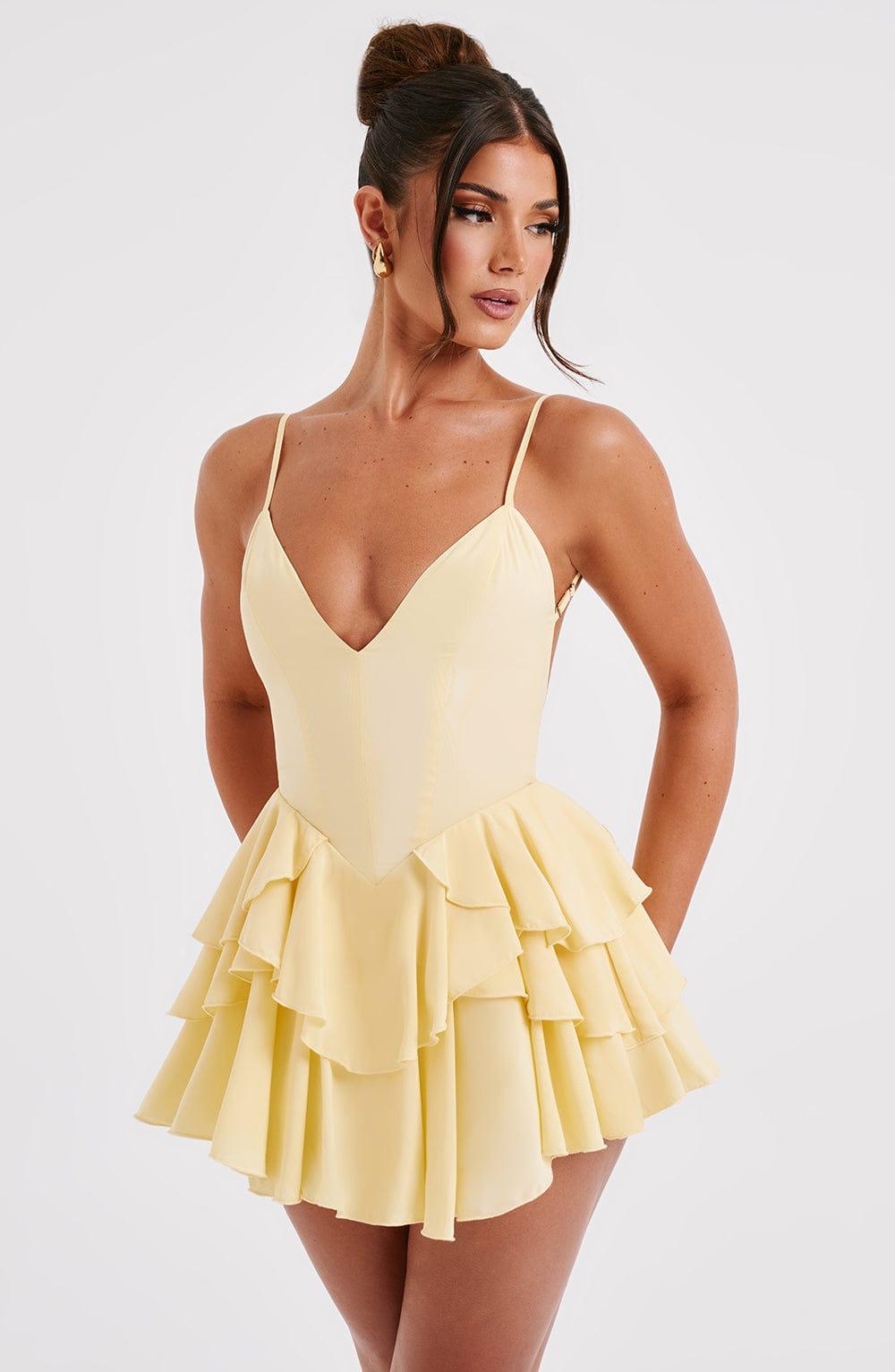 Veena Playsuit - Lemon Product Image
