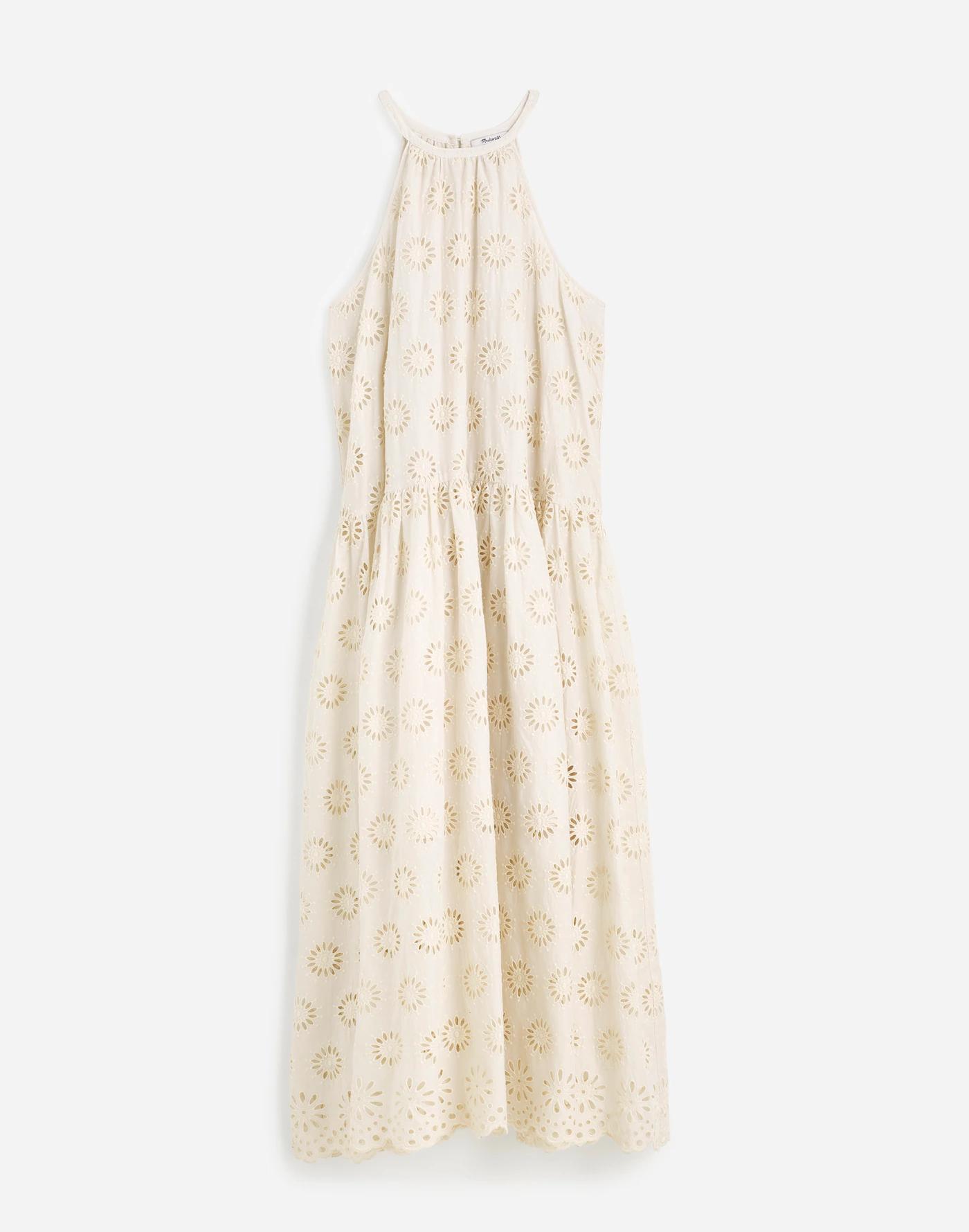 Embroidered Drop-Waist Maxi Dress Product Image