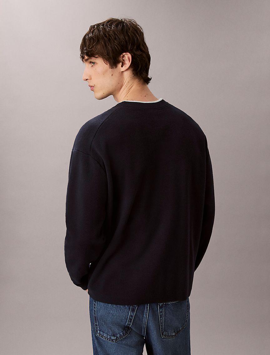 Relaxed Fit Standard Logo Terry Crewneck Sweatshirt Product Image