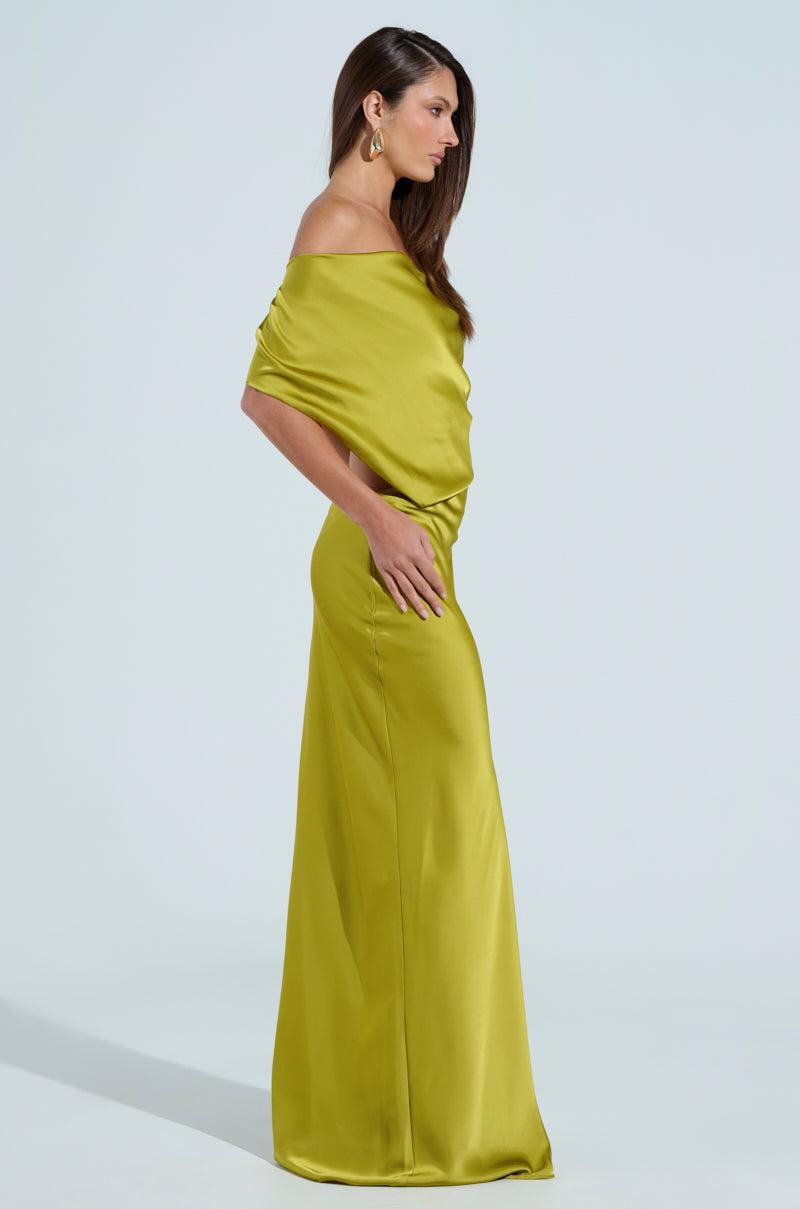 ISLA SATIN MAXI DRESS Product Image