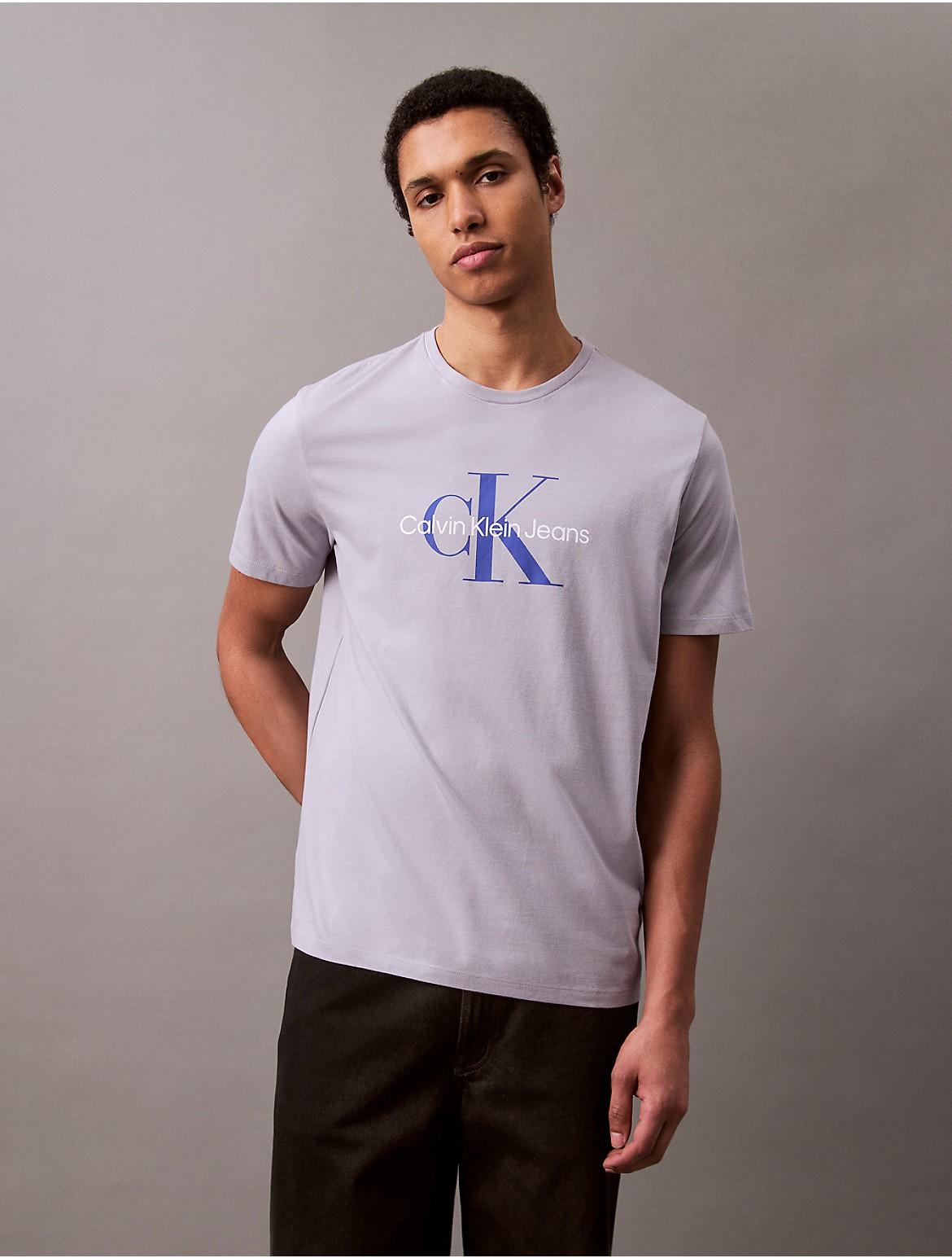 Calvin Klein Mens Monogram Logo Tee - Yellow Product Image