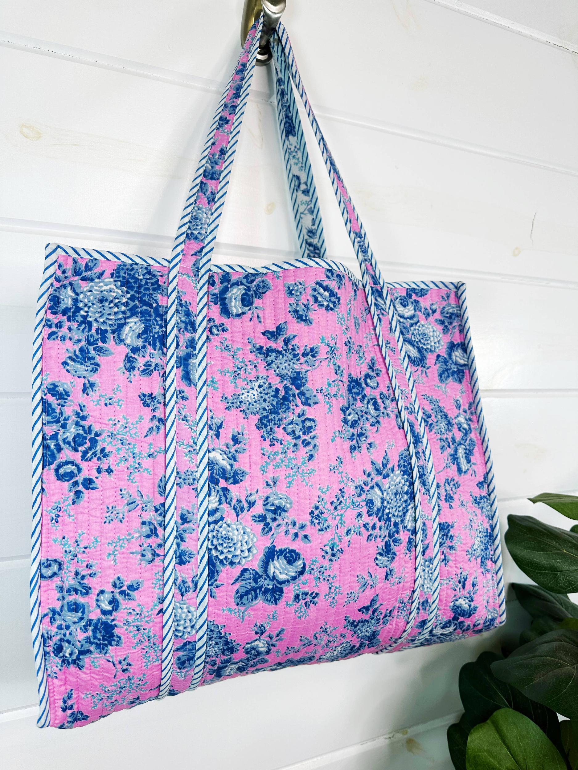 Cottage Floral Quilted Tote Bag Product Image