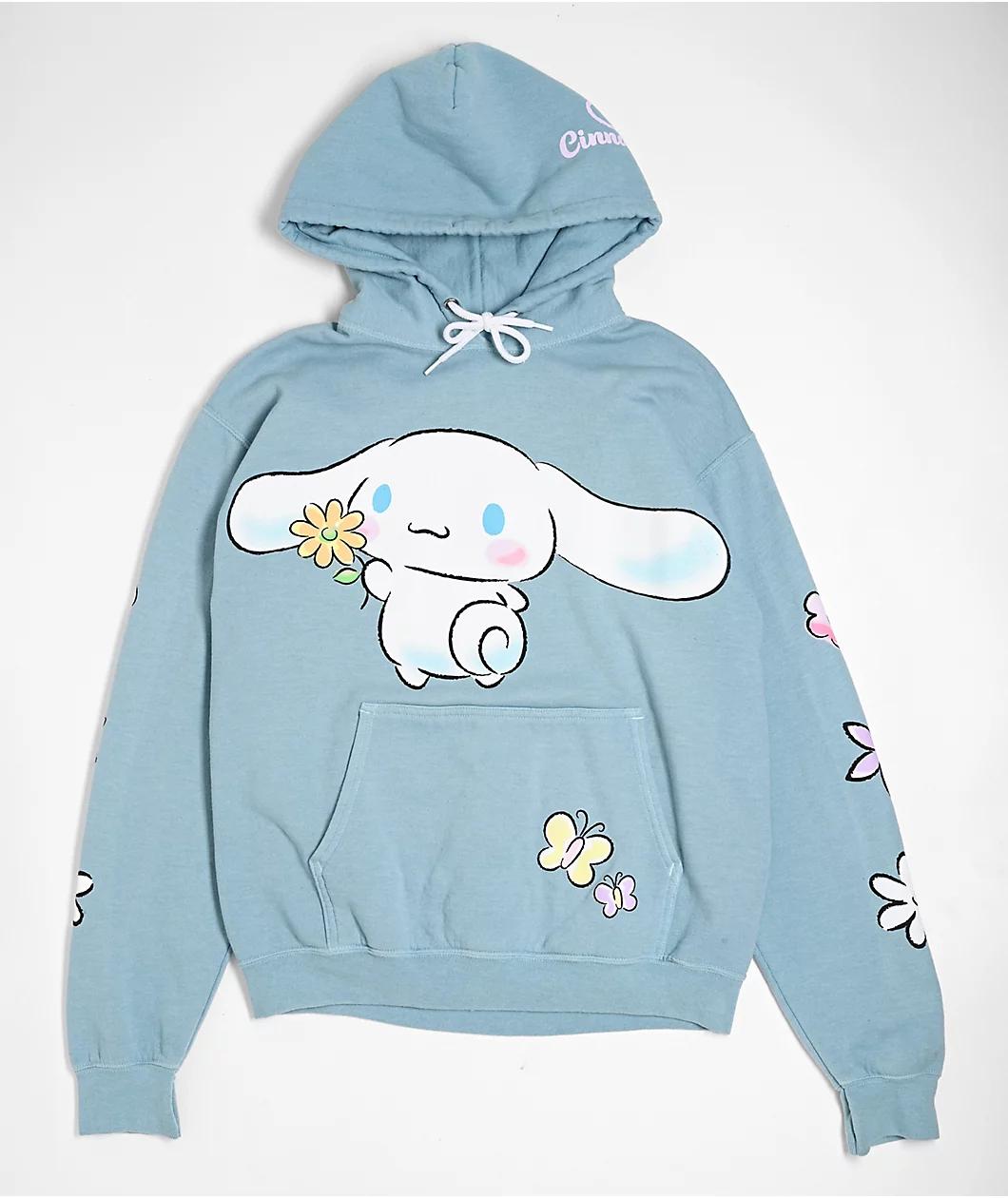 Hello Kitty® & Friends | A.LAB Cinnamoroll™ Pink Ribbon Blue Hoodie Product Image