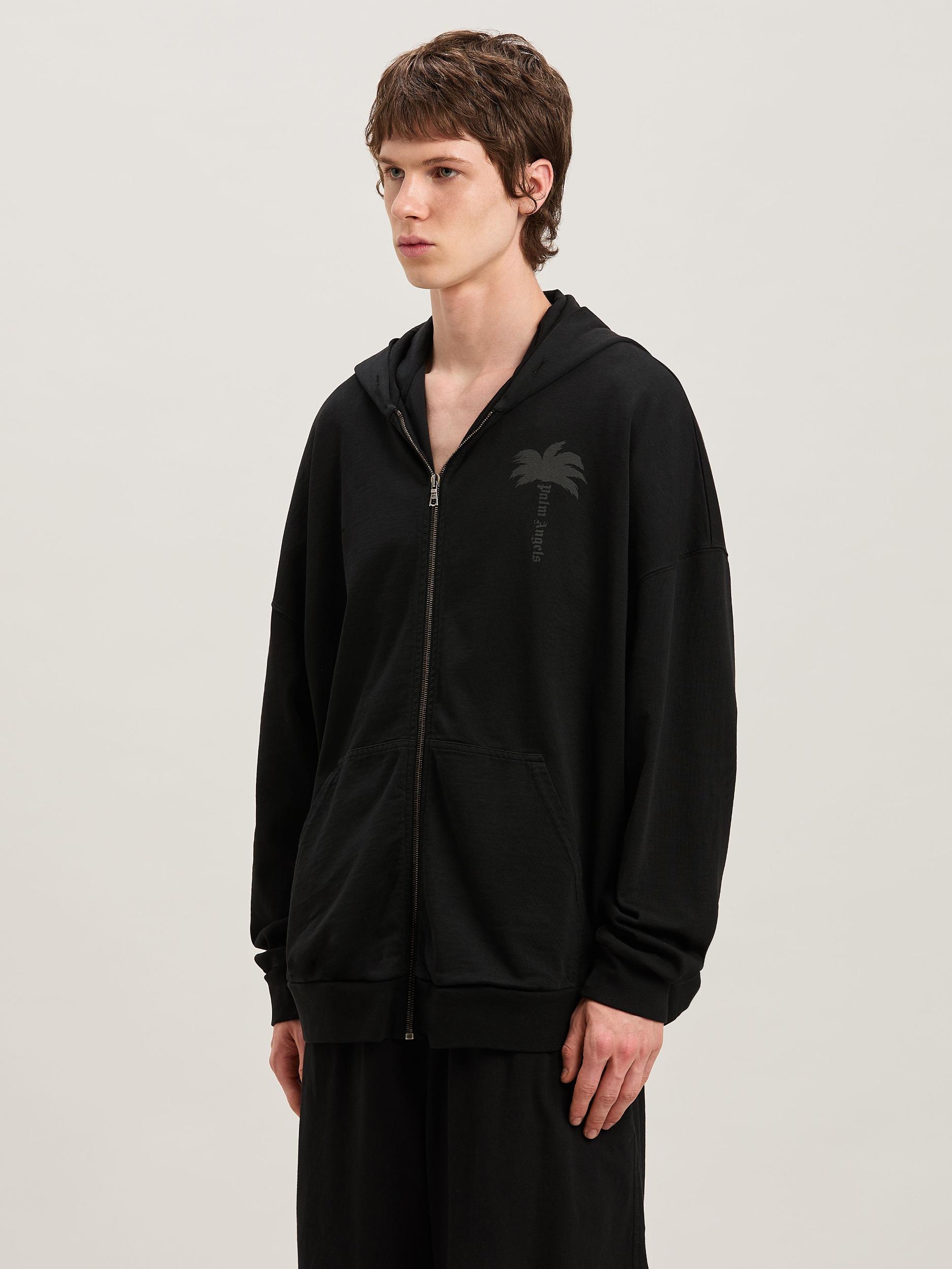 PALMS ZIPPED HOODY VINTAGE BLACK - VINTA Product Image