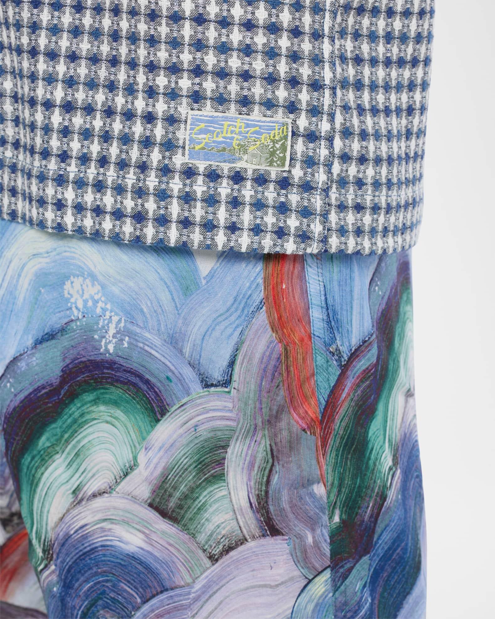 Men's Relaxed Jacquard Camp Shirt Product Image