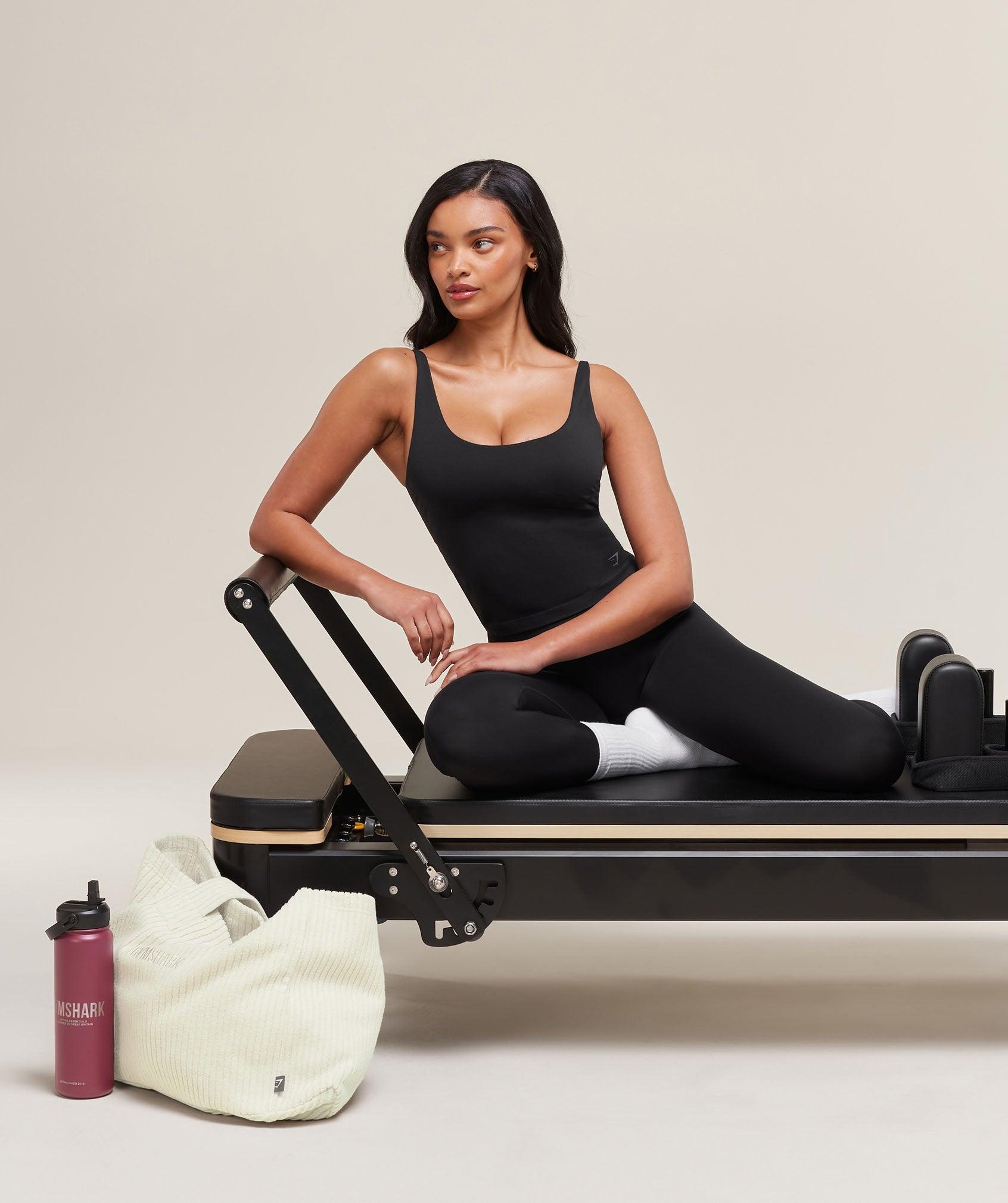 Gymshark Soft Sculpt Tank With Shelf - Black Female Product Image