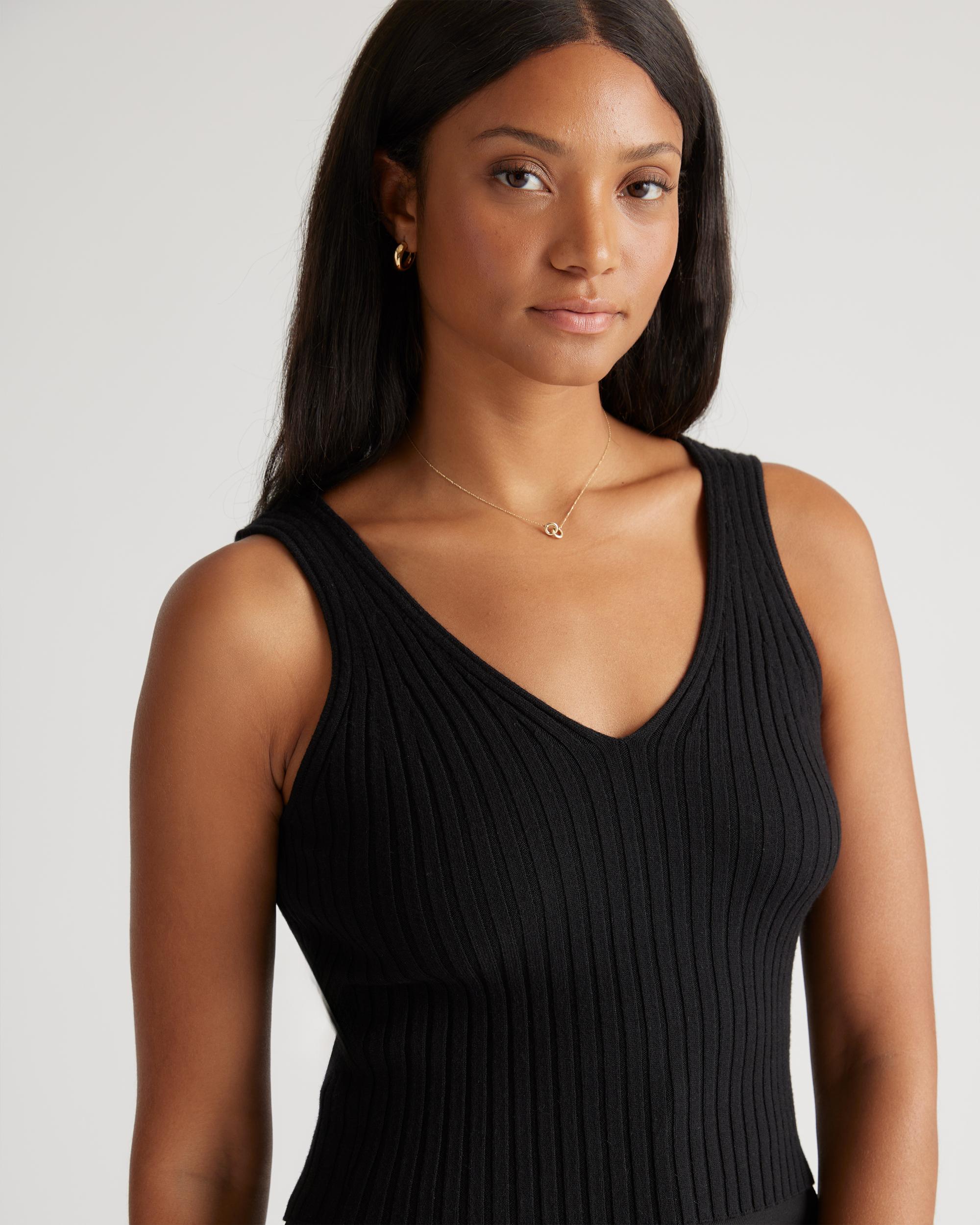 Quince | Women's Eco-Knit Cropped Sweater Tank Top Size XL, Lenzing Modal Product Image