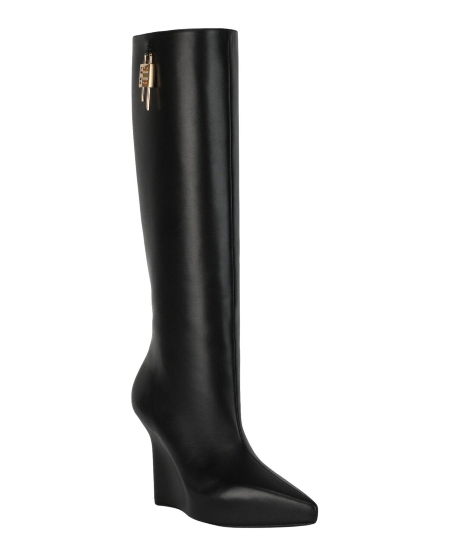 Givenchy G-Lock Knee-High Wedge Boots Female Product Image