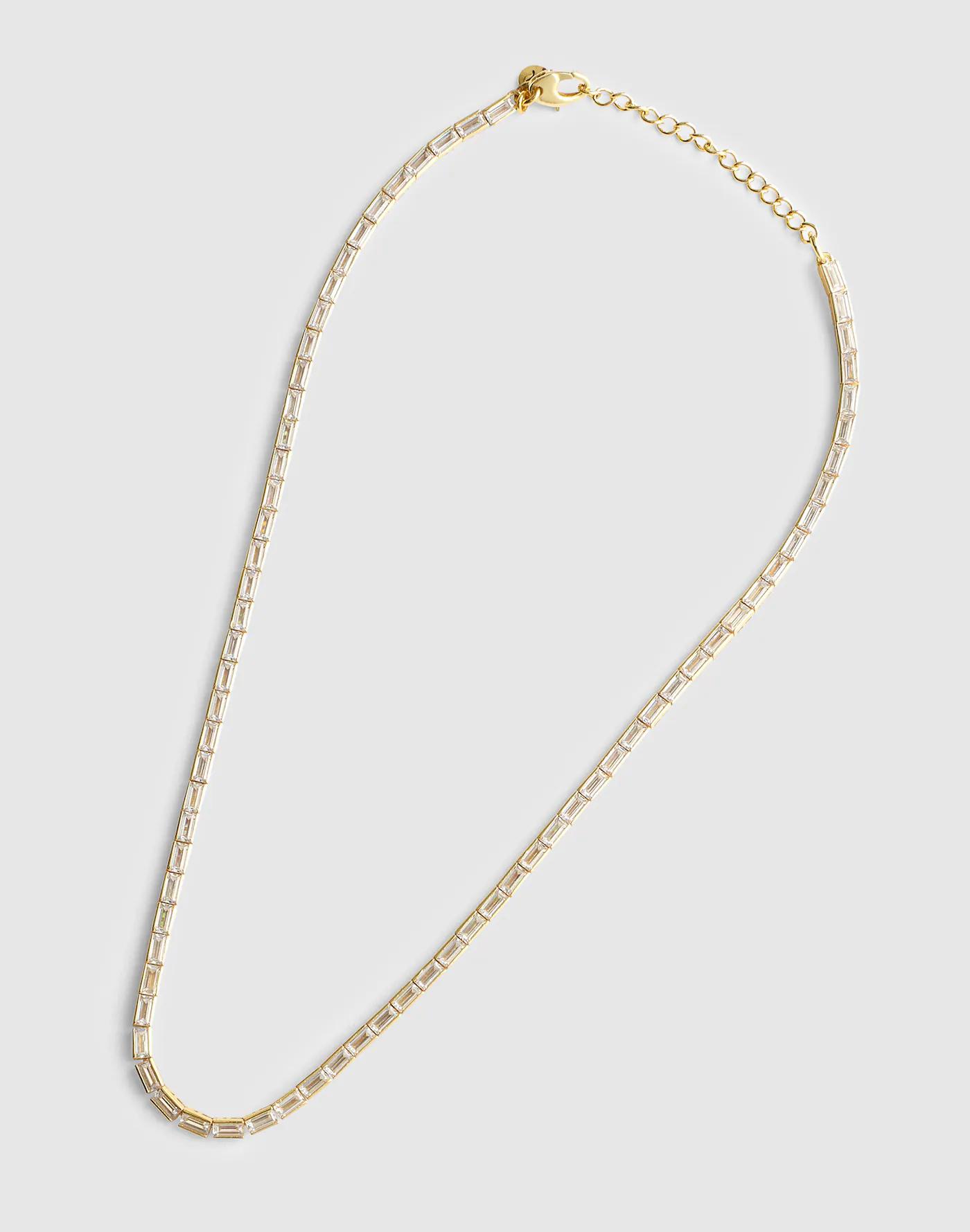 Demi-Fine Crystal Station Necklace Product Image
