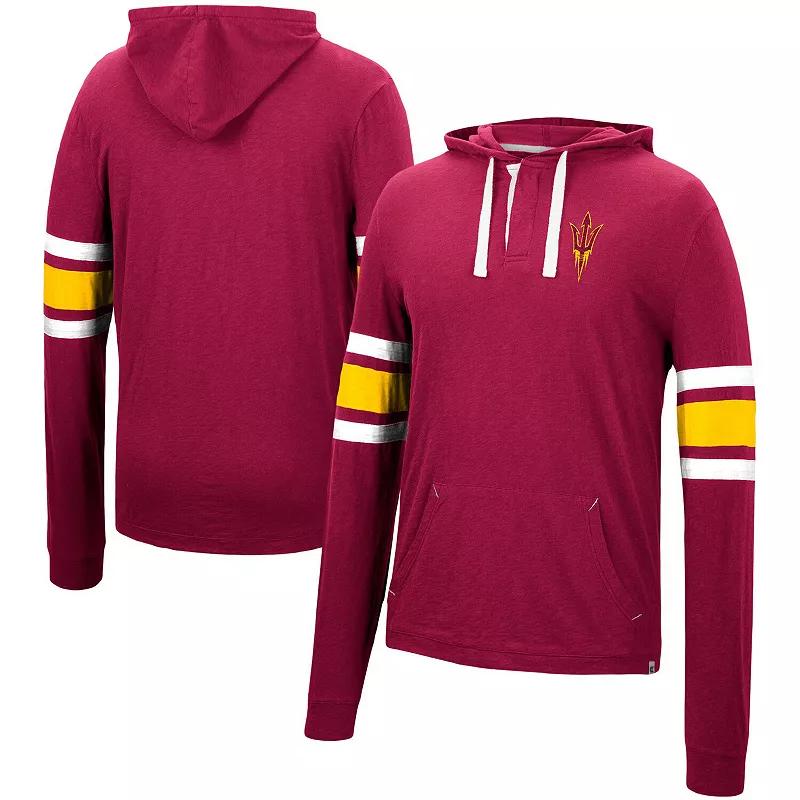 Men's Colosseum Maroon Arizona State Sun Devils Lebowski Hoodie Long Sleeve T-Shirt,  Product Image