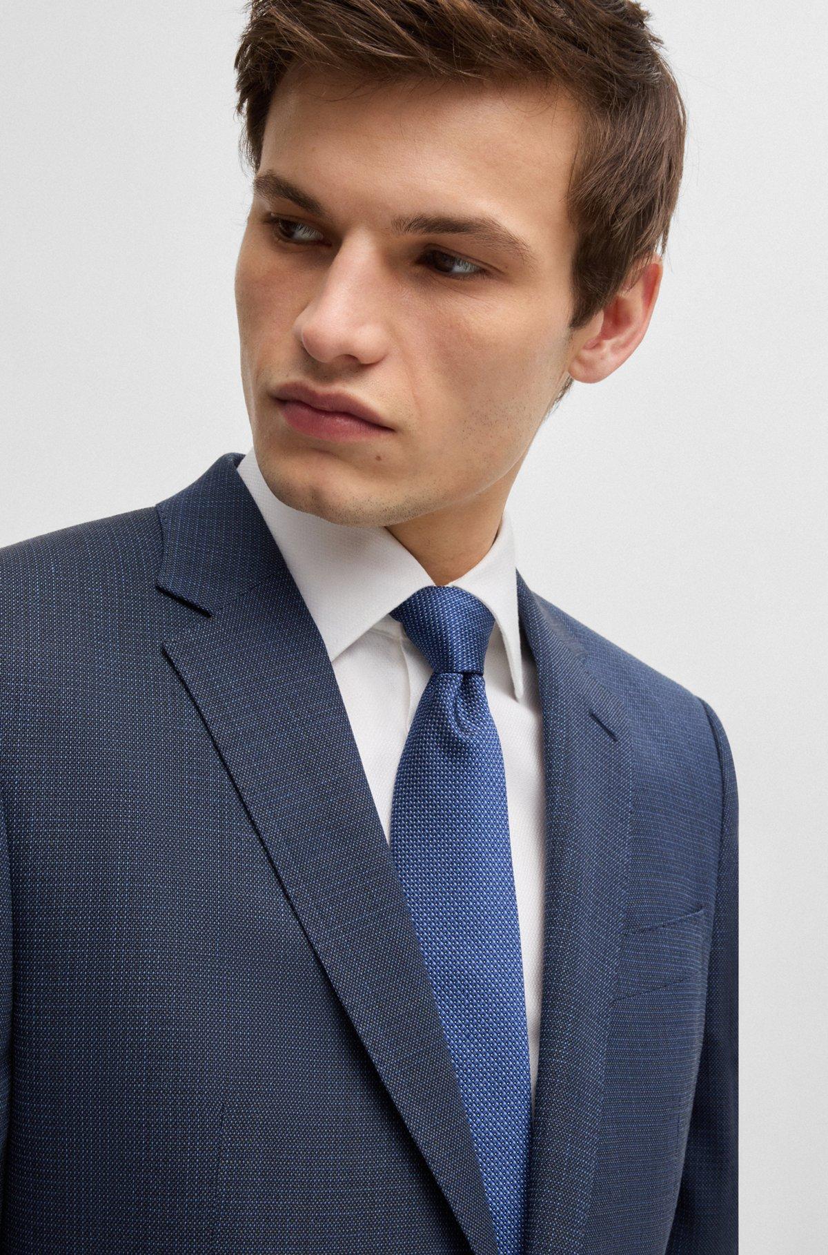 BOSS - Slim-fit suit in stretch cloth - Dark Blue Product Image
