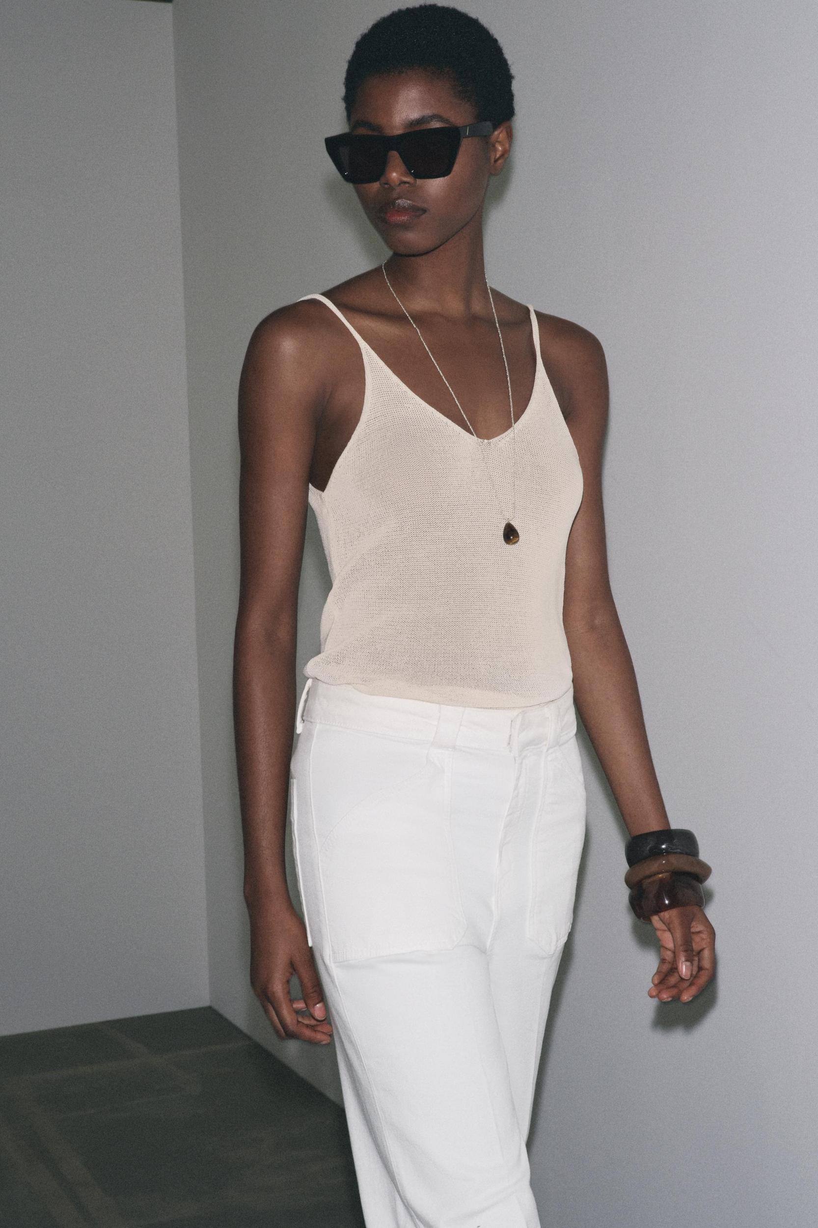 STRAPPY KNIT TOP Product Image