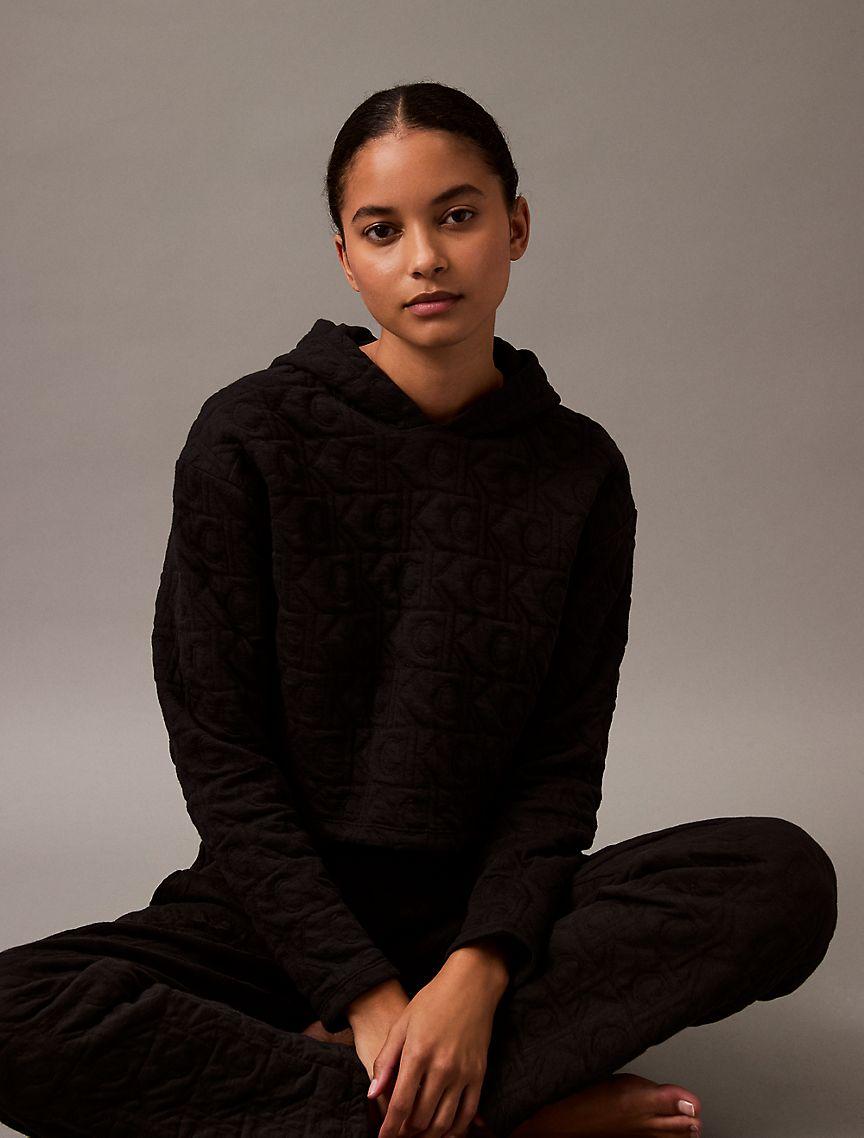 Terry Lounge Quilted Hoodie Product Image