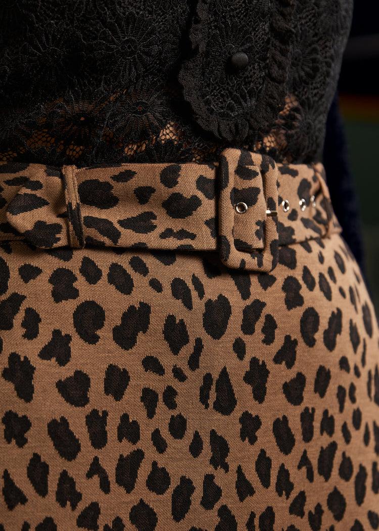 Oldie But a Goodie Belted Midi Pencil Skirt Product Image