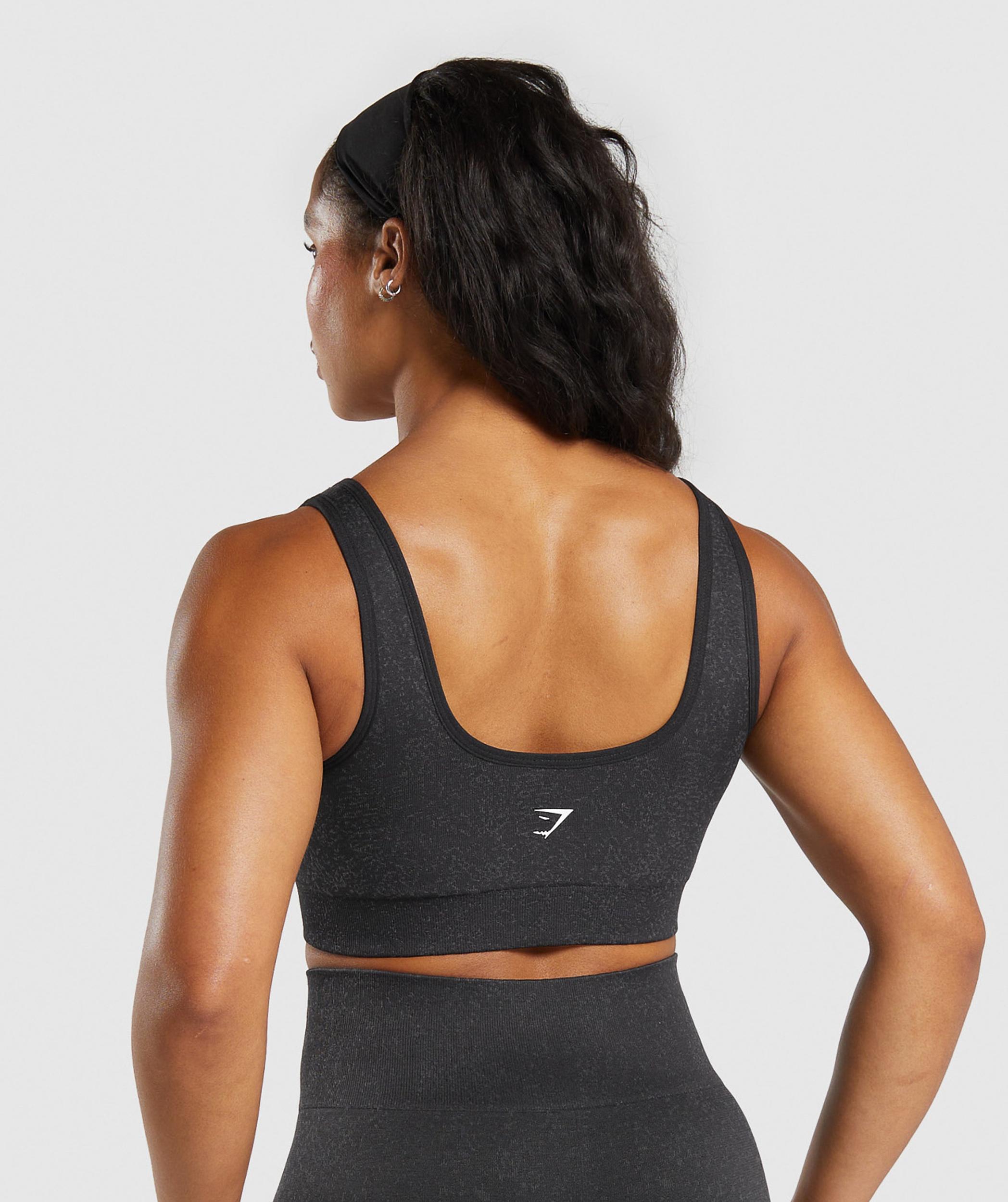 Gymshark Adapt Fleck Sports Bra - Black/Smokey Grey Female Product Image