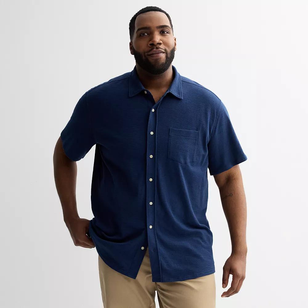 Big & Tall Sonoma Goods For Life® Texture Knit Shirt, Men's, Size: XL Tall, Blue Product Image