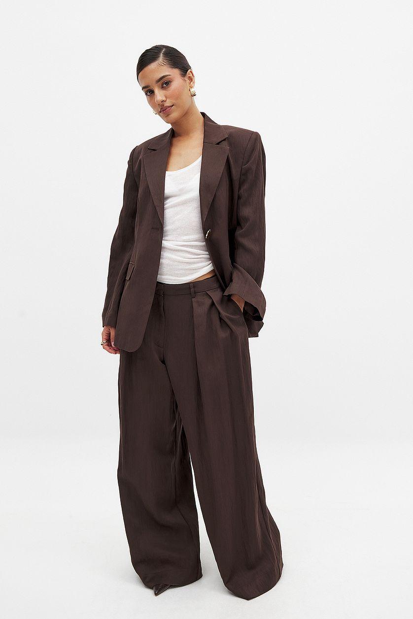 Wide Mid Waist Trousers Product Image