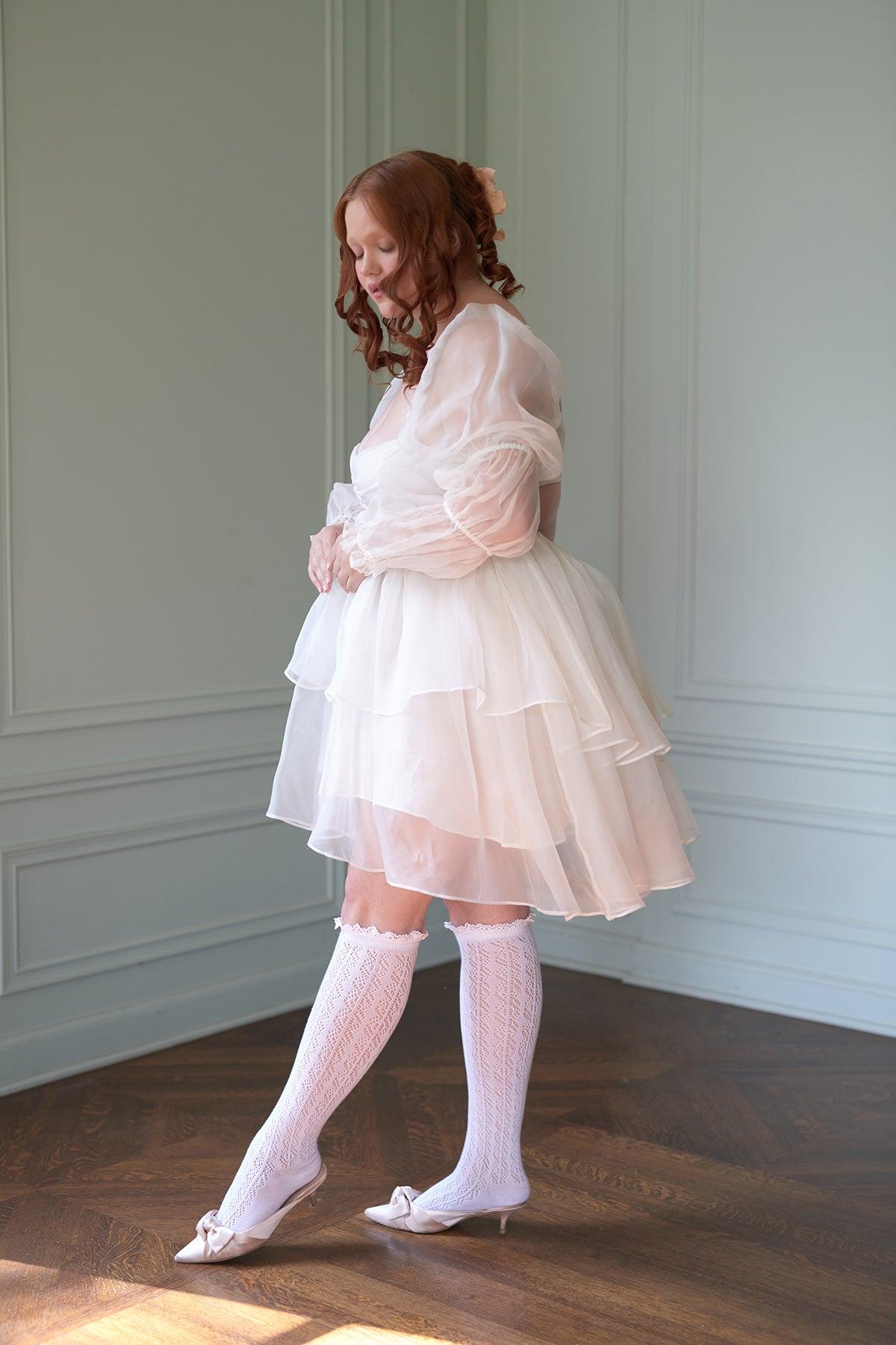 The Silk Gauze Ivory Moonlight Dress Product Image