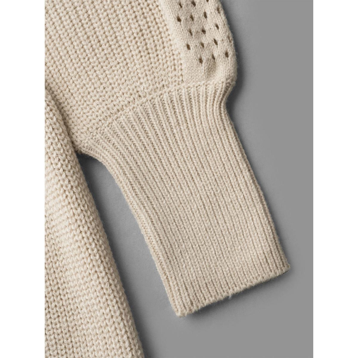 Plus Size Solid Dolman Sleeve Cable Knit Dress Apricot Women Elegant Bodycon Long Sleeve Everyday Sweater Dresses BloomChic 18-20/2X Product Image