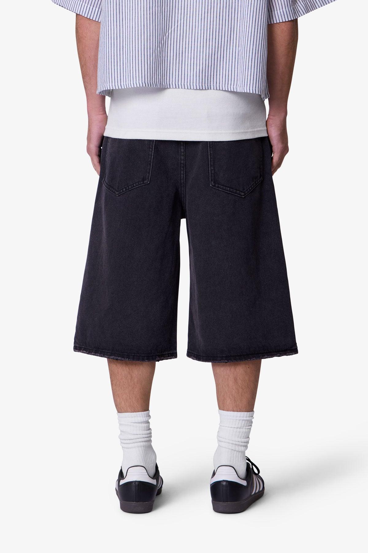 Ultra Baggy Denim Shorts - Black Product Image