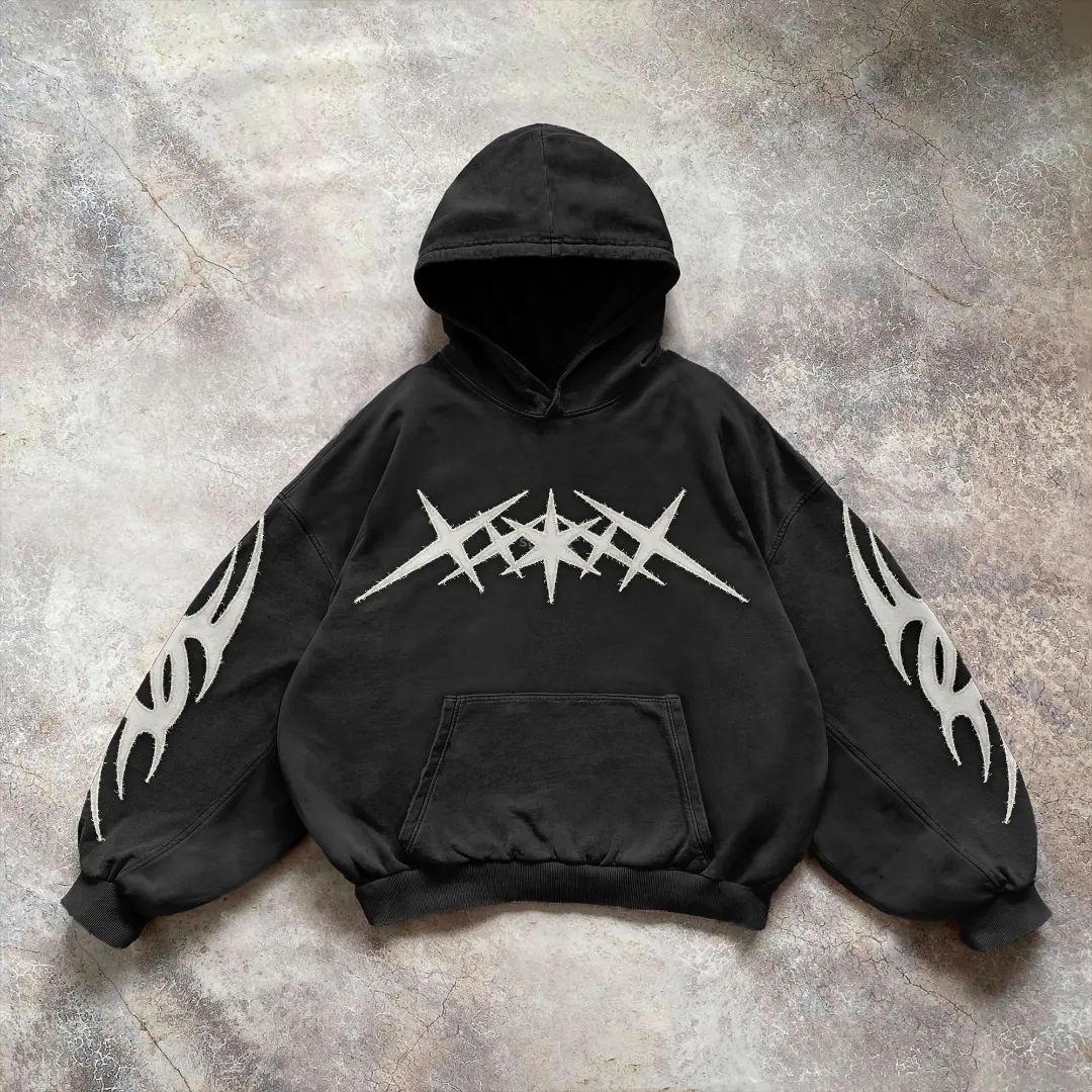 Sopula Unisex Vintage Graphic Washed Oversized Hoodie Product Image