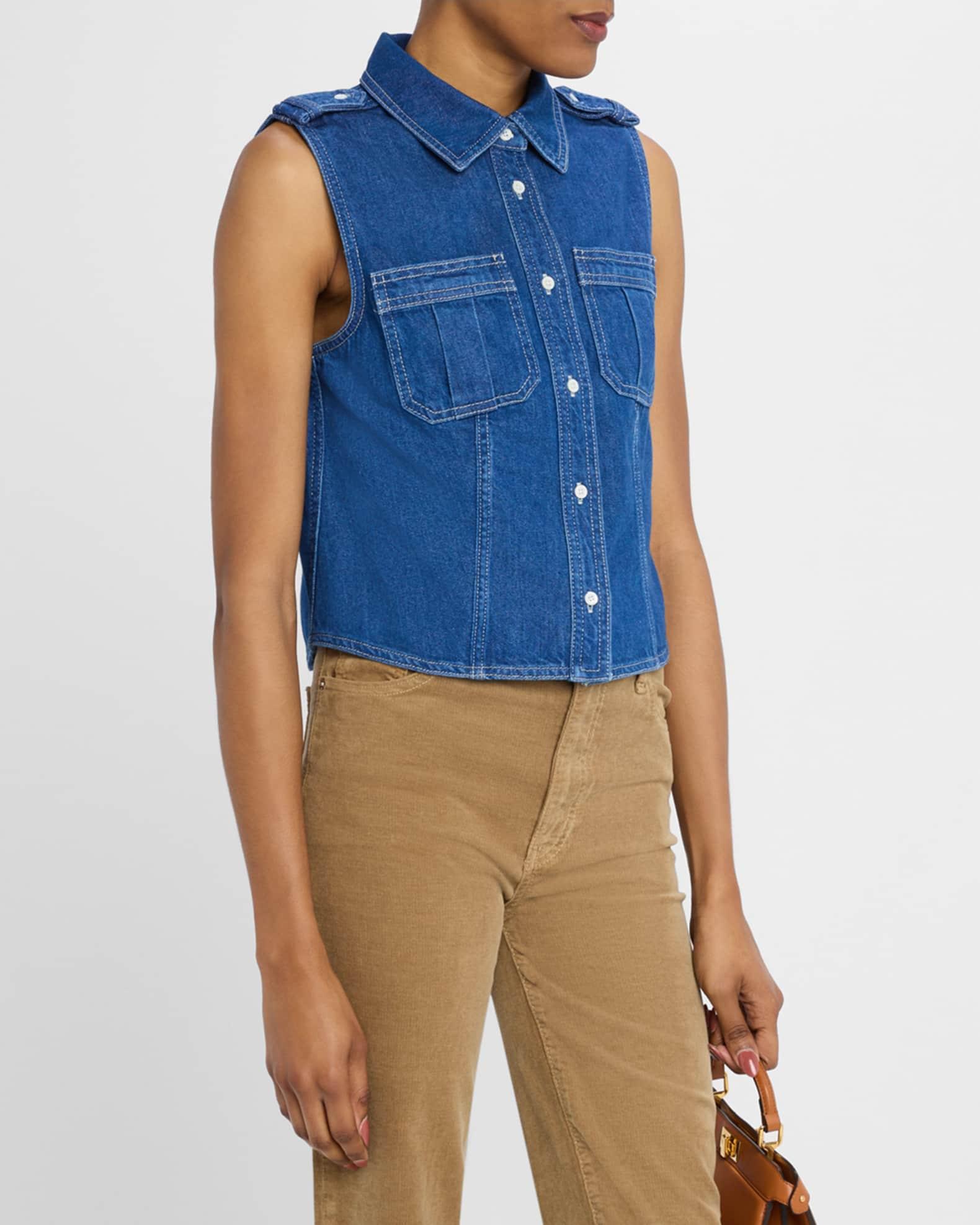 The Major Sleeveless Denim Shirt Product Image
