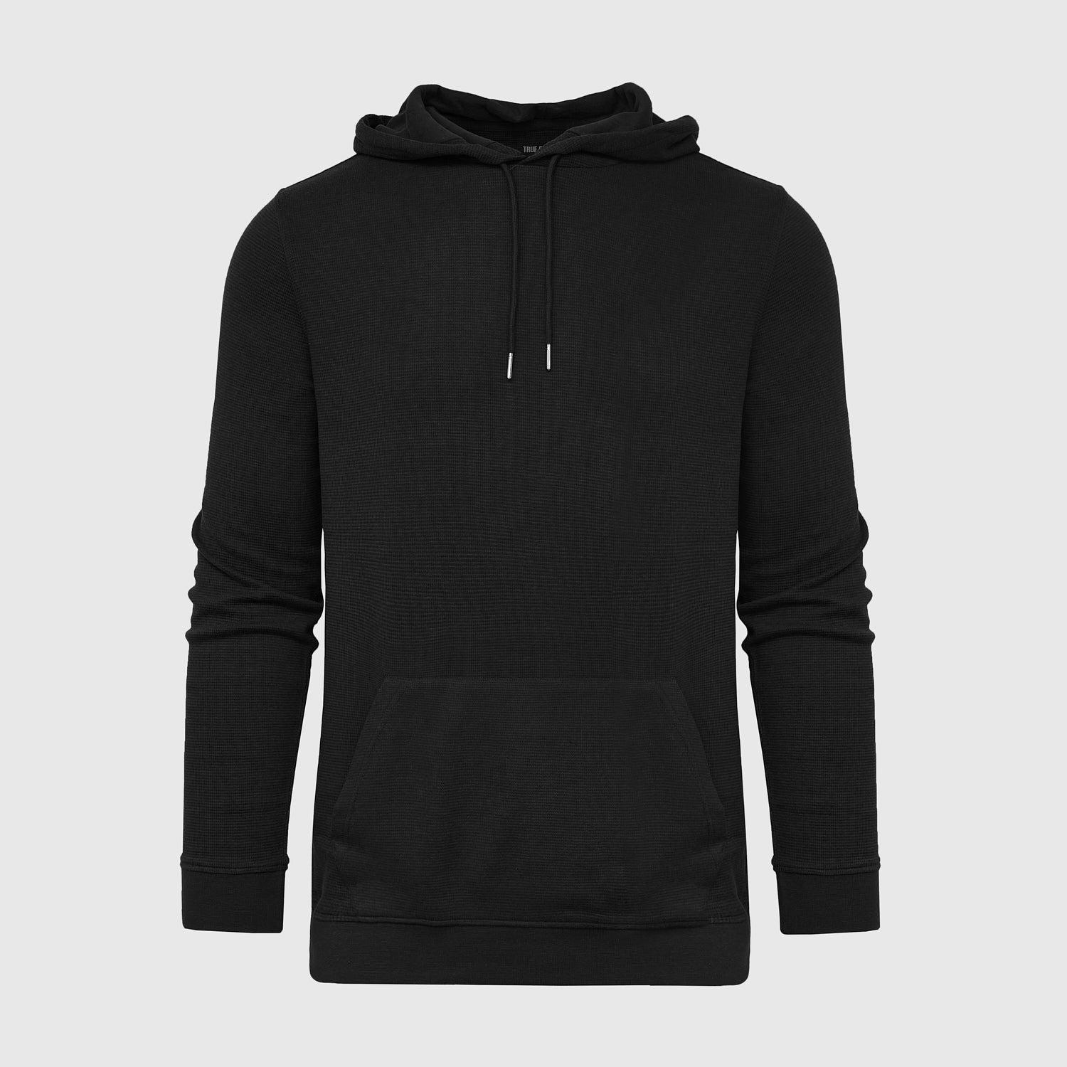 Black Waffle Hoodie Product Image