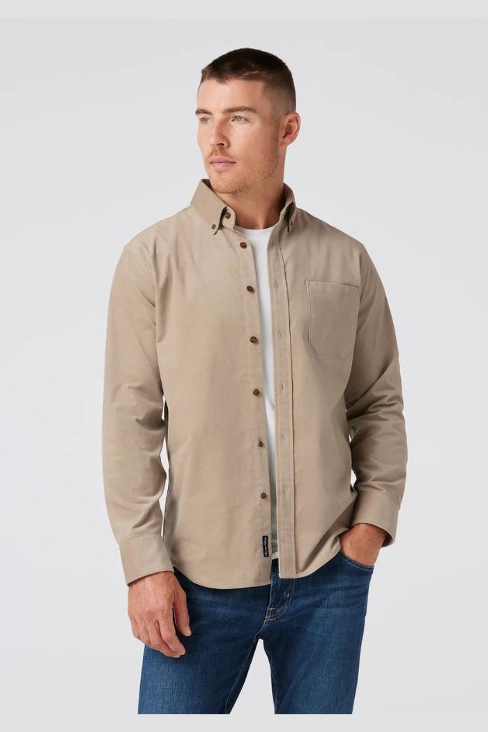 Jackson Corduroy Shirt - Khaki Solid Product Image