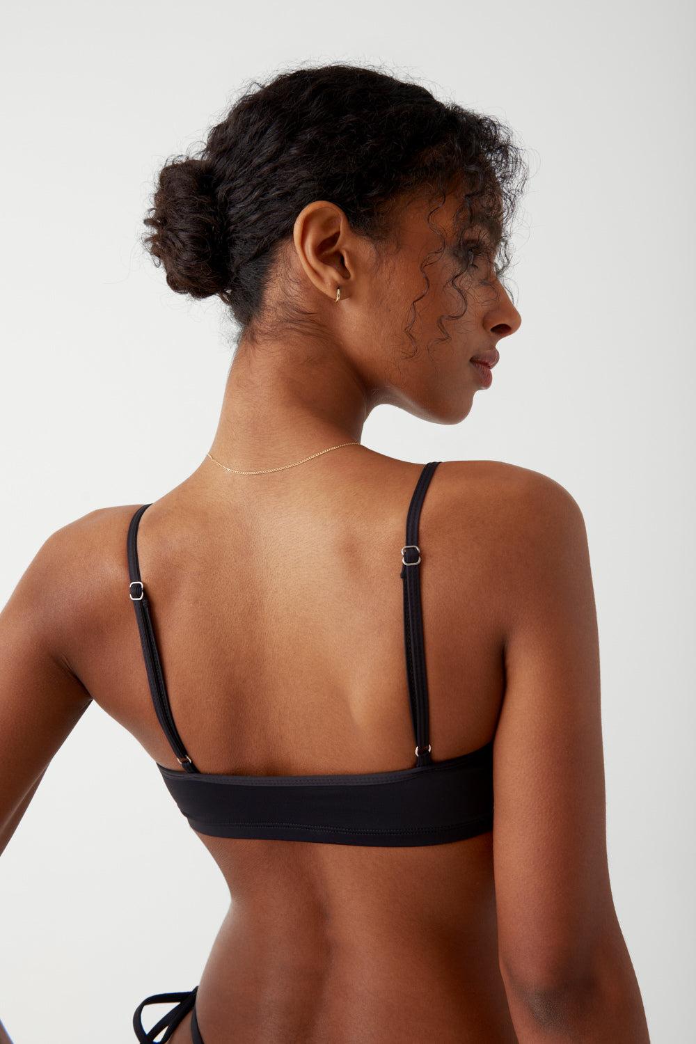 Bay View Bralette Bikini Top - Black Product Image