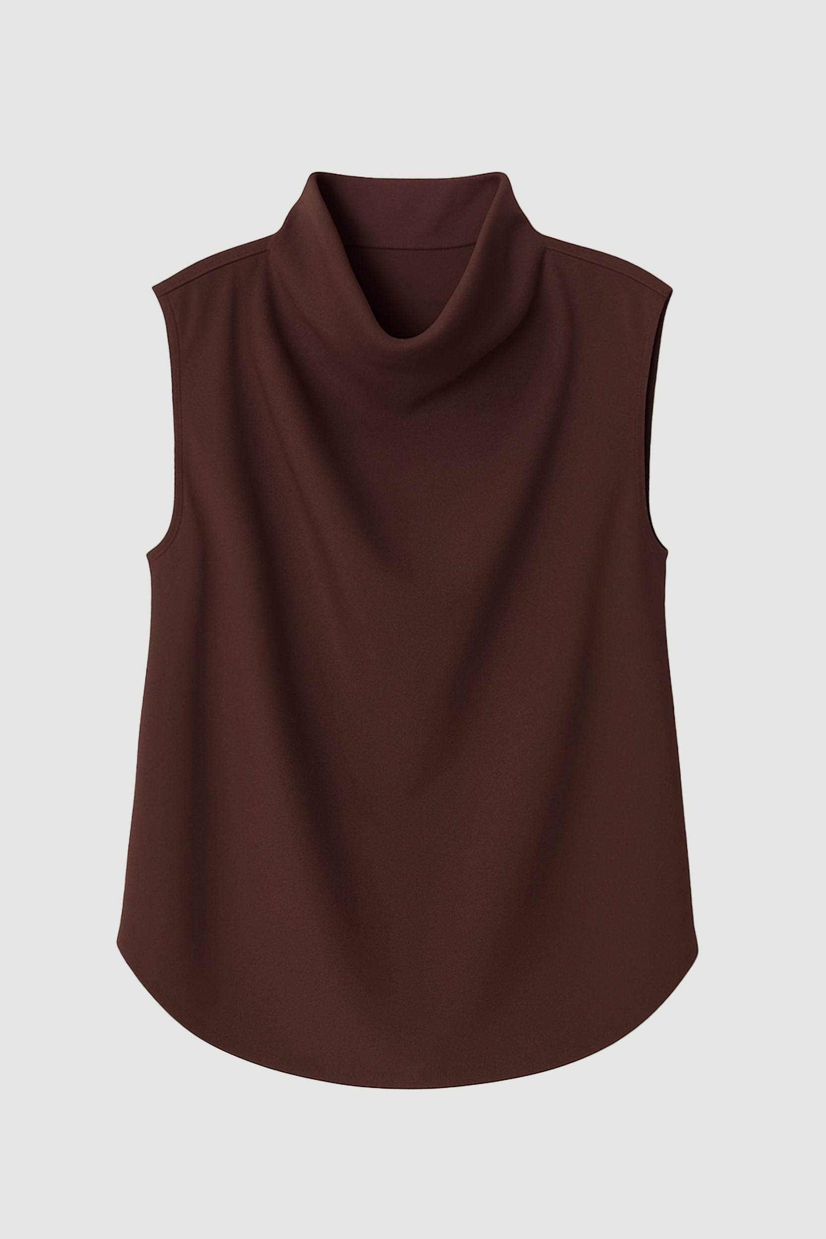 Allegra Gathered-Neck Sleeveless Blouse Product Image