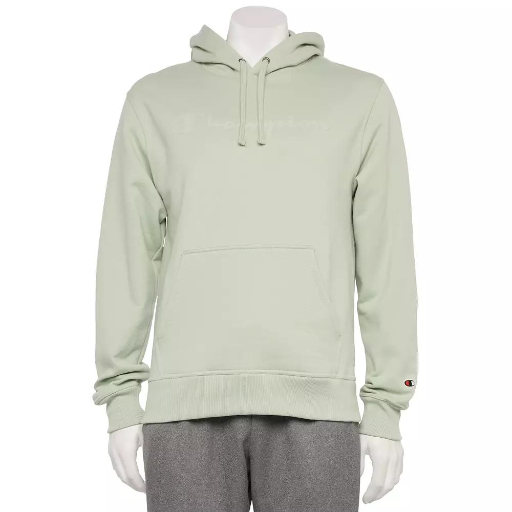 Men's Champion® Embossed Powerblend Graphic Hoodie, Size: Small, Clever Green Product Image