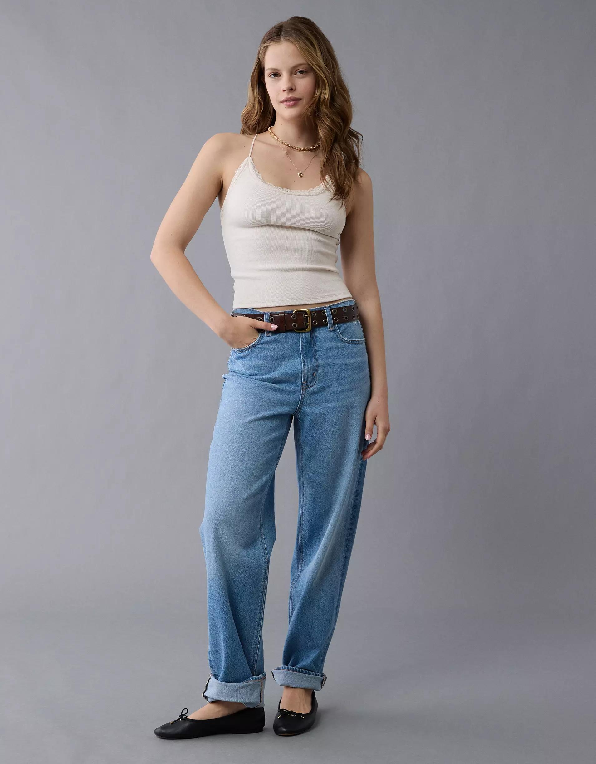 AE Strappy Go Lucky Cropped Lace Tank Top Product Image