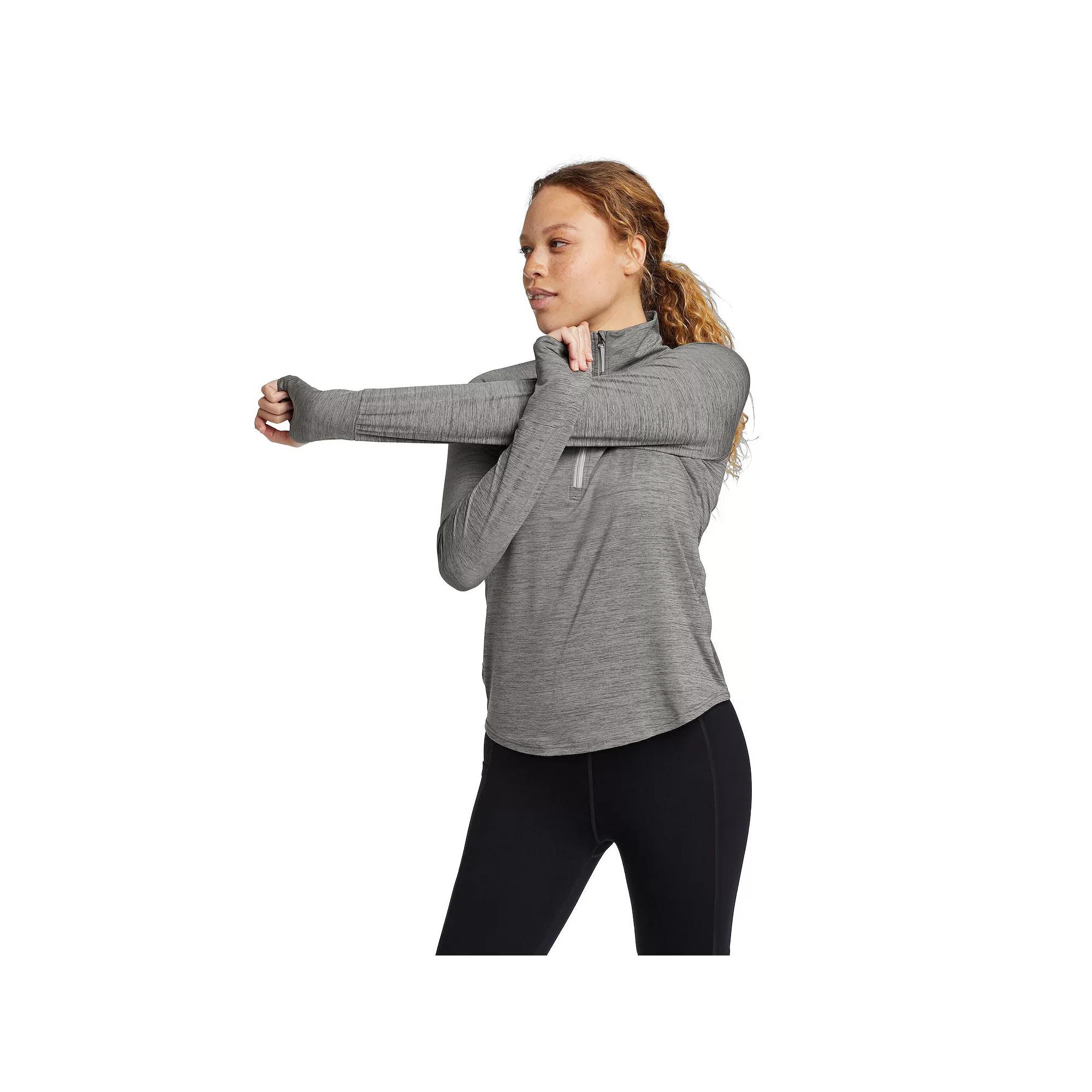 Women's Eddie Bauer Resolution Quarter Zip Hoodie, Size: XL, Dark Grey Product Image