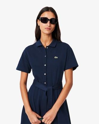 Flared Piqué Polo Dress Product Image