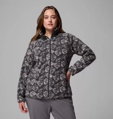 Columbia Womens Benton Springs Printed Full Zip Fleece Jacket - Plus Size- Product Image