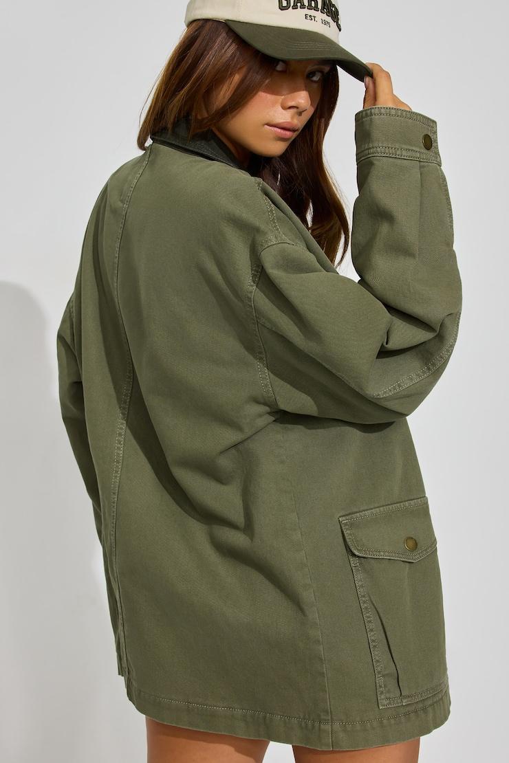 Long Twill Field Jacket Product Image